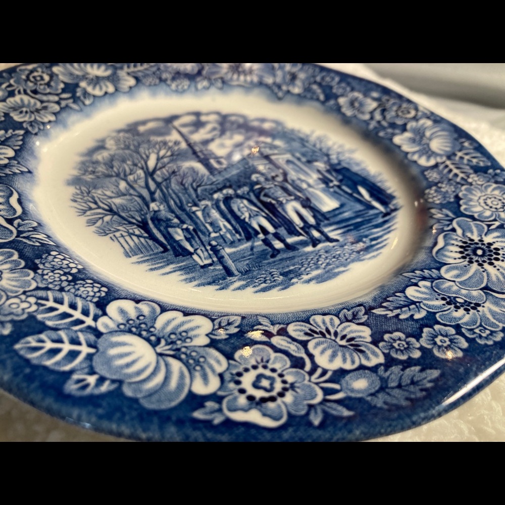 RARE Liberty Blue IRONSTONE 7” Salad Plate